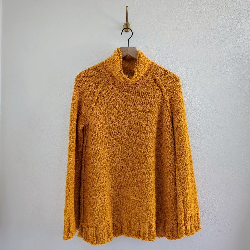 Knit Turtleneck Anthropologie Sweater Size M, Fisherman, Cabin, Coastal